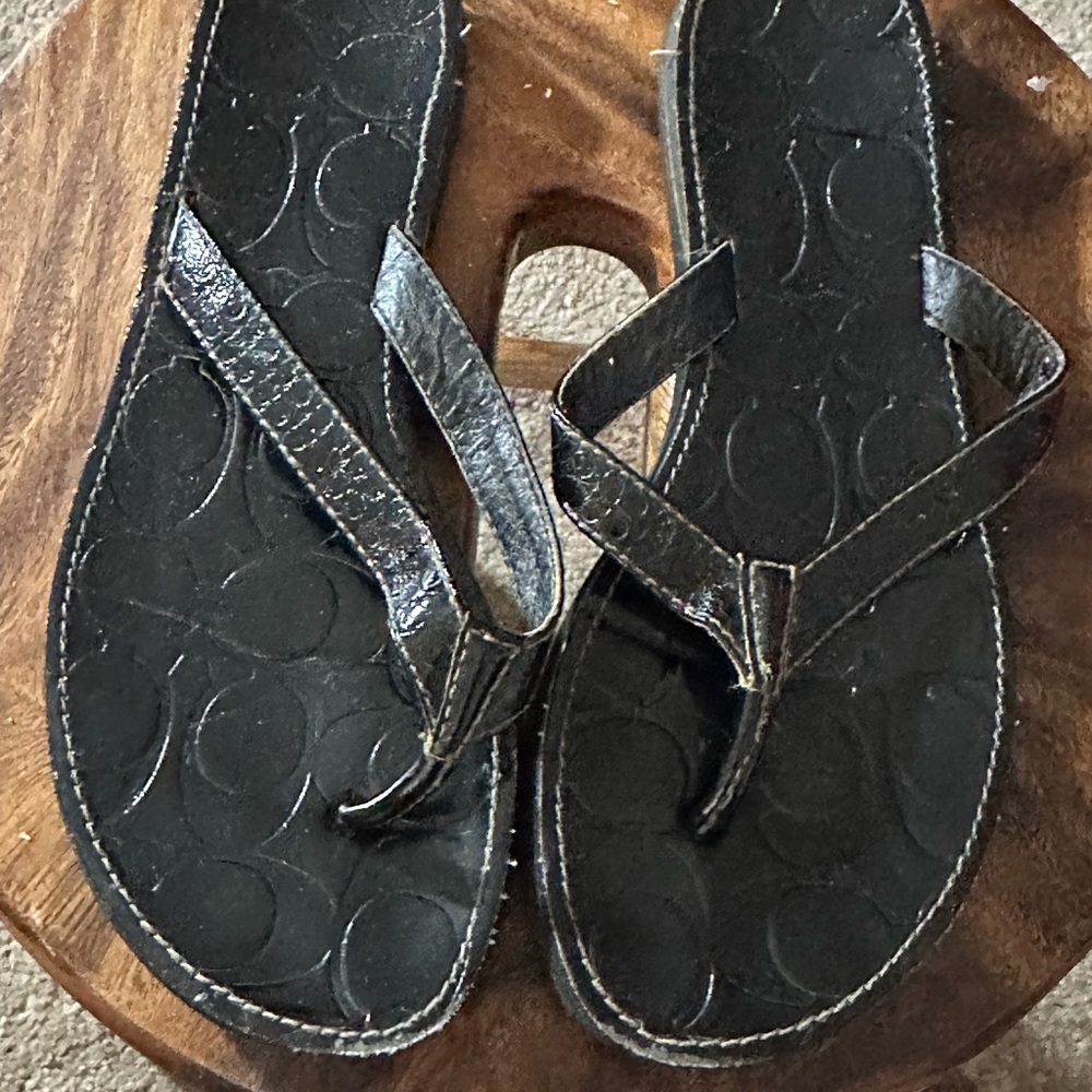 Coach Black Sandals